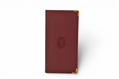 カルティエ 財布 メンズ Cartier 長財布 レザー マスト ドゥ カルティエ ボルドー L3000003【中古】