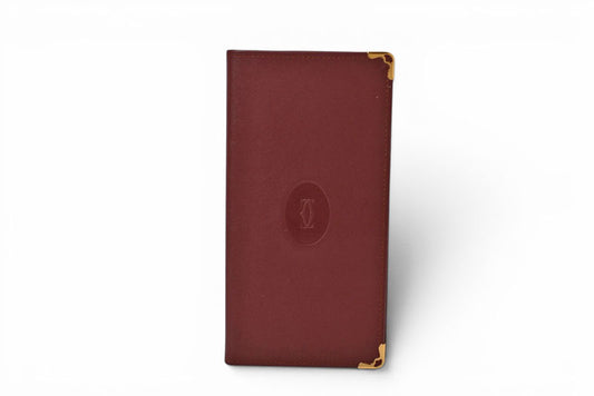 カルティエ 財布 メンズ Cartier 長財布 レザー マスト ドゥ カルティエ ボルドー L3000003【中古】
