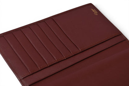 カルティエ 財布 メンズ Cartier 長財布 レザー マスト ドゥ カルティエ ボルドー L3000003【中古】