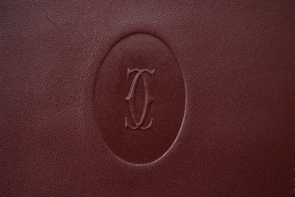 カルティエ 財布 メンズ Cartier 長財布 レザー マスト ドゥ カルティエ ボルドー L3000003【中古】