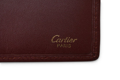 カルティエ 財布 メンズ Cartier 長財布 レザー マスト ドゥ カルティエ ボルドー L3000003【中古】