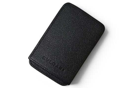 ブルガリ カードケース/名刺入れ メンズ グレインレザー ブラック BVLGARI 26242【中古】