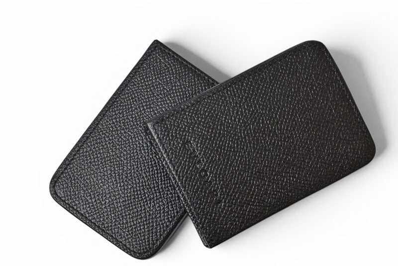 ブルガリ カードケース/名刺入れ メンズ グレインレザー ブラック BVLGARI 26242【中古】