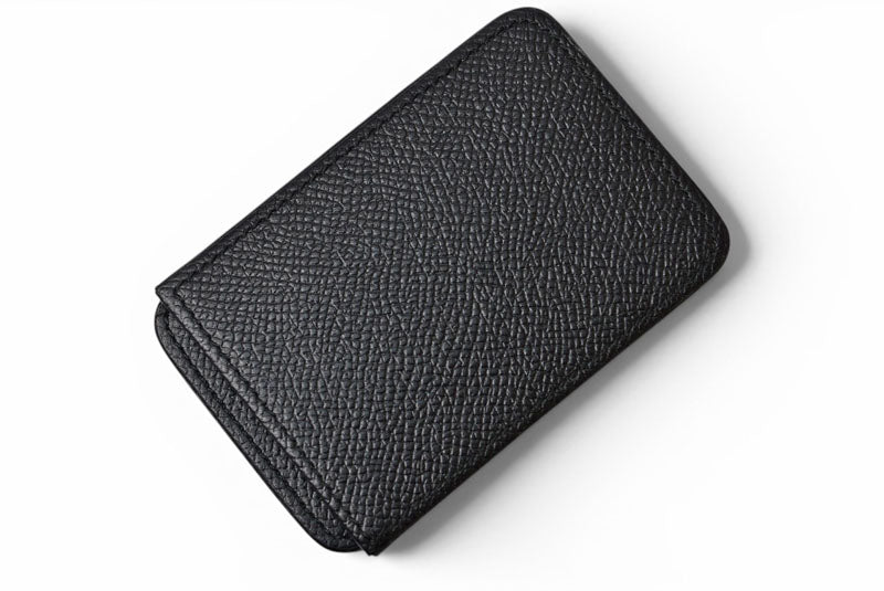 ブルガリ カードケース/名刺入れ メンズ グレインレザー ブラック BVLGARI 26242【中古】
