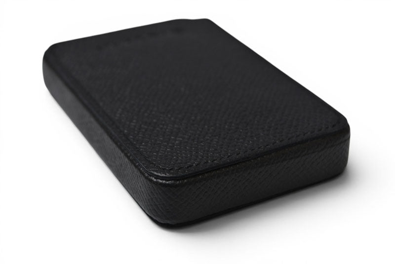 ブルガリ カードケース/名刺入れ メンズ グレインレザー ブラック BVLGARI 26242【中古】