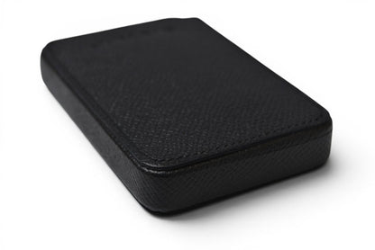 ブルガリ カードケース/名刺入れ メンズ グレインレザー ブラック BVLGARI 26242【中古】
