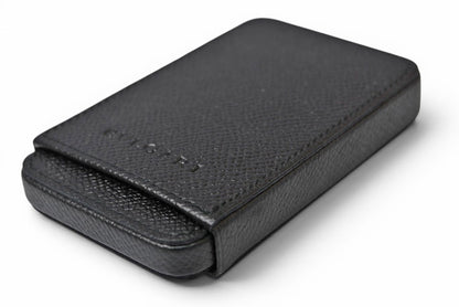 ブルガリ カードケース/名刺入れ メンズ グレインレザー ブラック BVLGARI 26242【中古】