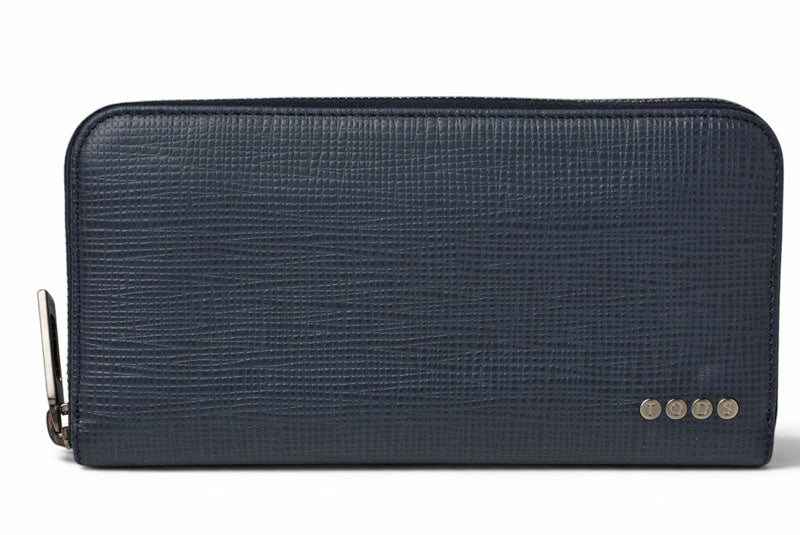 トッズ 財布 TOD'S 長財布 ラウンドファスナー式 メタルロゴ ネイビー XAMLCTA0400NPHU820【中古】