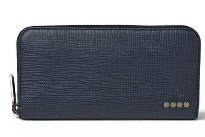 トッズ 財布 TOD'S 長財布 ラウンドファスナー式 メタルロゴ ネイビー XAMLCTA0400NPHU820【中古】