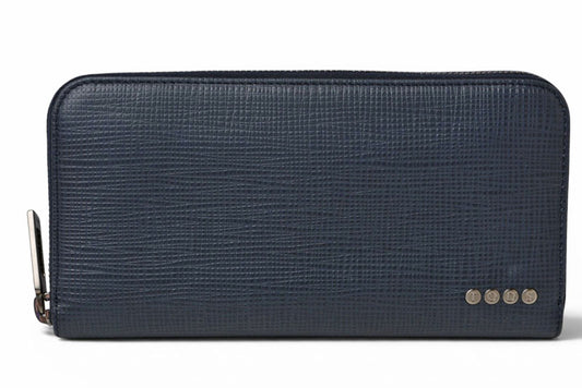 トッズ 財布 TOD'S 長財布 ラウンドファスナー式 メタルロゴ ネイビー XAMLCTA0400NPHU820【中古】