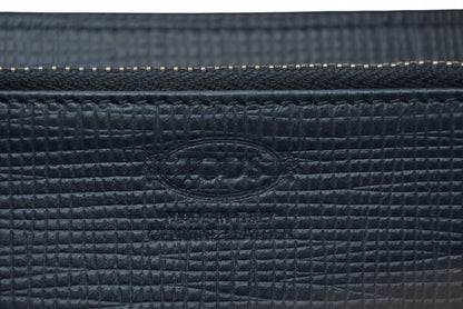 トッズ 財布 TOD'S 長財布 ラウンドファスナー式 メタルロゴ ネイビー XAMLCTA0400NPHU820【中古】