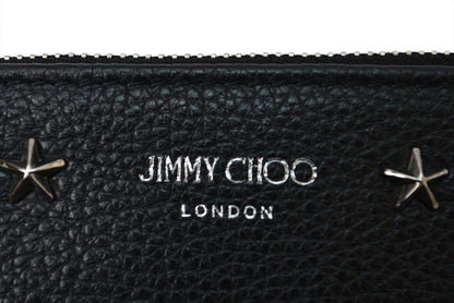 ジミーチュウ キーケース/コインケース NANCY UUF レザー スタースタッズ ブラック/シルバー JIMMY CHOO【中古】