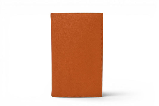 エルメス アジェンダ/手帳カバー/ダイアリー HERMES ノートブックカバー シェーブル オレンジ　□N刻印【中古】