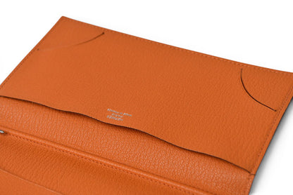 エルメス アジェンダ/手帳カバー/ダイアリー HERMES ノートブックカバー シェーブル オレンジ　□N刻印【中古】