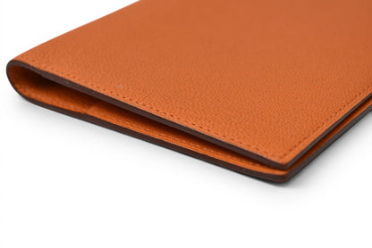 エルメス アジェンダ/手帳カバー/ダイアリー HERMES ノートブックカバー シェーブル オレンジ　□N刻印【中古】