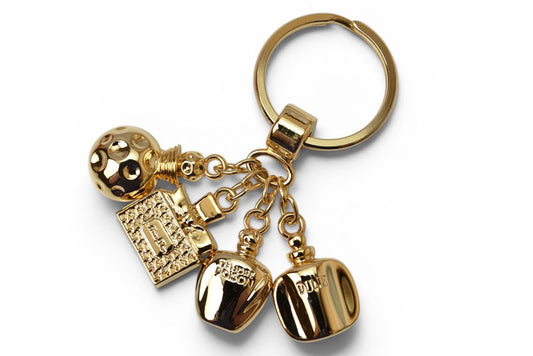 クリスチャンディオール キーホルダー/バッグチャーム/キーリング Christian Dior 香水モチーフ ゴールド【中古】