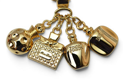 クリスチャンディオール キーホルダー/バッグチャーム/キーリング Christian Dior 香水モチーフ ゴールド【中古】