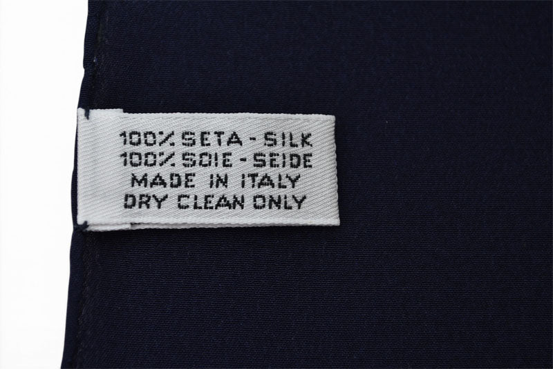 シャネル スカーフ/ストール CHANEL ヴィンテージ ココマーク/CC トランプ柄 シルク ネイビー【中古】