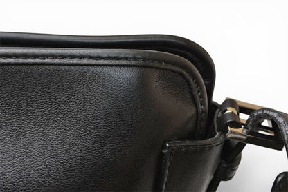 ロエベ ショルダーバッグ ヴィンテージ LOEWE アナグラム A4対応 バッグ レザーブラック【中古】