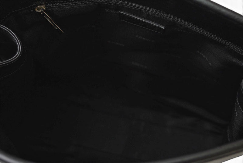 ロエベ ショルダーバッグ ヴィンテージ LOEWE アナグラム A4対応 バッグ レザーブラック【中古】