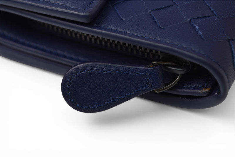 ボッテガヴェネタ 財布 BOTTEGA VENETA 長財布/コンチネンタルウォレット ダークパープル 150509【中古】