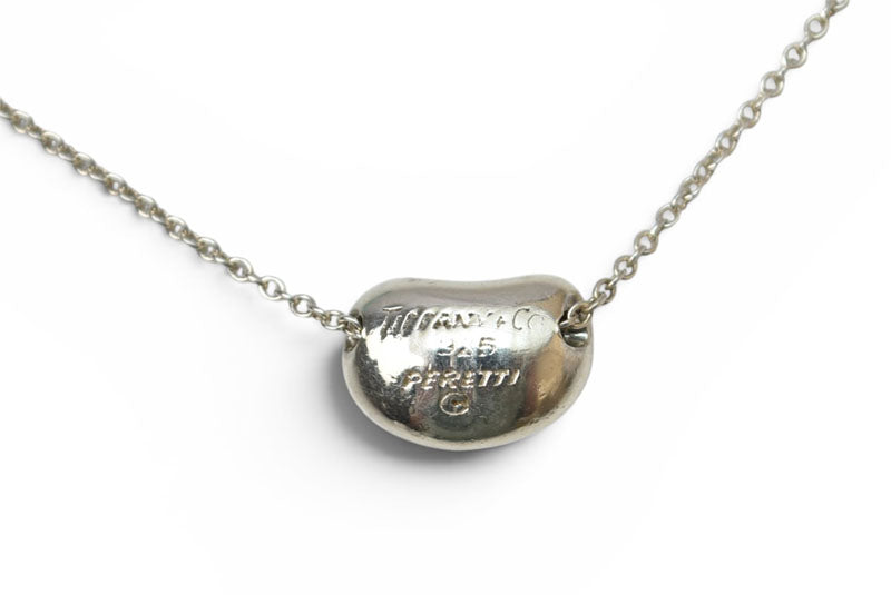 ティファニー ネックレス/ペンダント シルバー TIFFANY&Co. エルサ・ペレッティ ビーンモチーフ 幅0.9cm【中古】