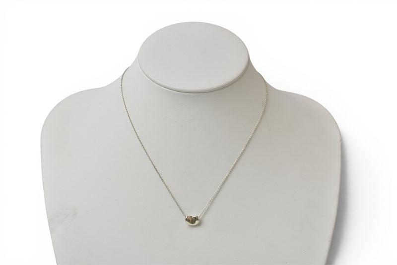 ティファニー ネックレス/ペンダント シルバー TIFFANY&Co. エルサ・ペレッティ ビーンモチーフ 幅0.9cm【中古】