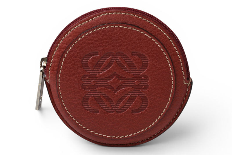 ロエベ コインケース/小銭入れ LOEWE アナグラム ボルドー【中古】