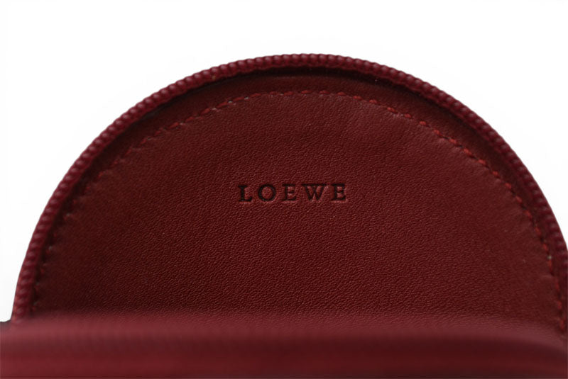ロエベ コインケース/小銭入れ LOEWE アナグラム ボルドー【中古】
