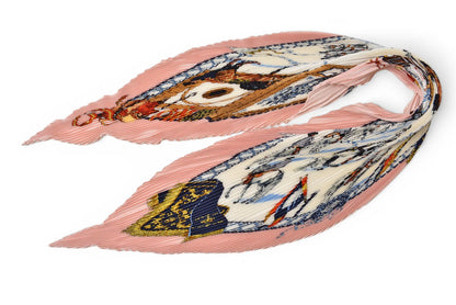 エルメス スカーフ/プリーツカレ HERMES ショール スカーフ ひし形 シルクツイル 馬術学校/Real Escuela Andaluza Del Arte Ecuestre【中古】