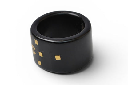 シャネル リング/指輪 CHANEL ヴィンテージ ココマーク ブラック/ゴールド 13号【中古】