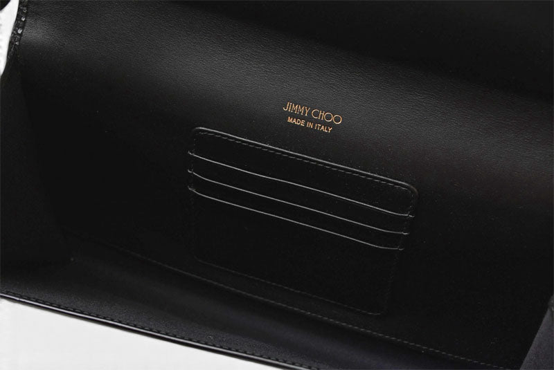 ジミーチュウ 未使用 クラッチバッグ/ポーチ/パーティバッグ JIMMY CHOO MAIA PAS/ブラック【中古】