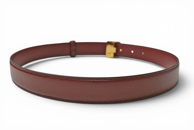 カルティエ ベルト ヴィンテージ レザー Cartier マスト ドゥ カルティエ ボルドー【中古】