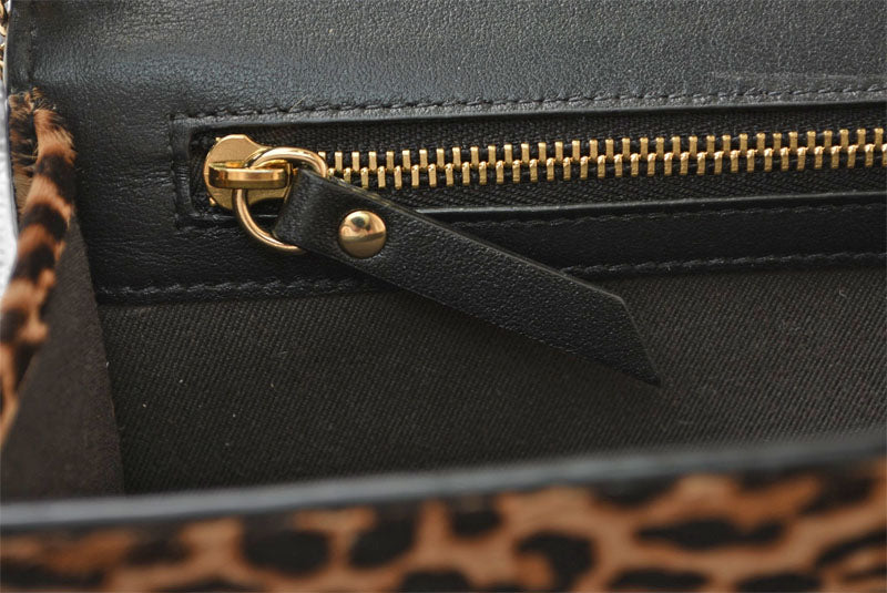 ジミーチュウ チェーンウォレット/クラッチバッグ/ショルダーバッグ JIMMY CHOO レオパードプリント/ハラコ【中古】