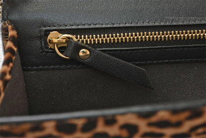 ジミーチュウ チェーンウォレット/クラッチバッグ/ショルダーバッグ JIMMY CHOO レオパードプリント/ハラコ【中古】