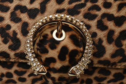 ジミーチュウ チェーンウォレット/クラッチバッグ/ショルダーバッグ JIMMY CHOO レオパードプリント/ハラコ【中古】