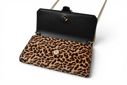 ジミーチュウ チェーンウォレット/クラッチバッグ/ショルダーバッグ JIMMY CHOO レオパードプリント/ハラコ【中古】