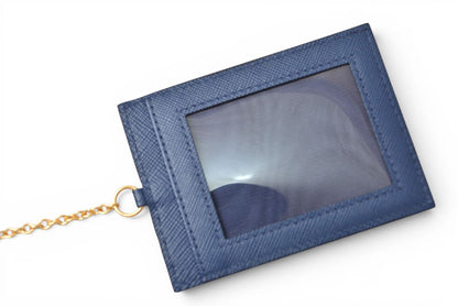 プラダ 財布 PRADA 長財布/パスケース付 1MH132 BLUETTE/ブルー SAFFIANO METAL/型押しレザー【中古】