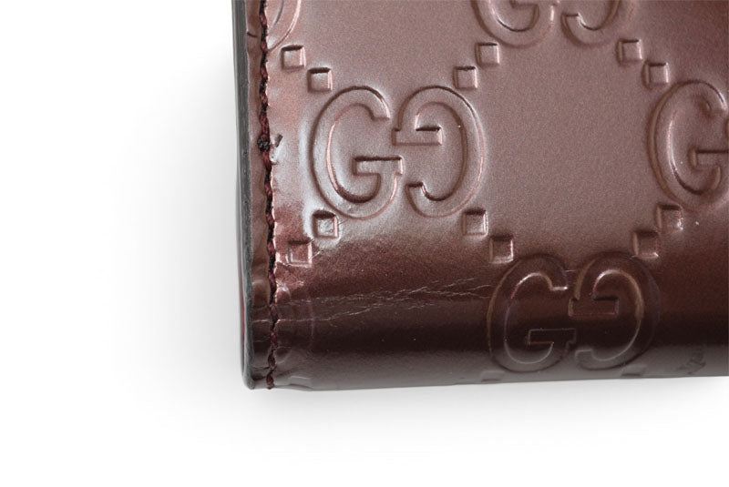 グッチ キーケース/キーホルダー GUCCI 6連 ラブリー 257217 ハートシェープ/インターロッキングG ワインレッド レディース【中古】