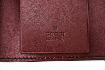 グッチ キーケース/キーホルダー GUCCI 6連 ラブリー 257217 ハートシェープ/インターロッキングG ワインレッド レディース【中古】