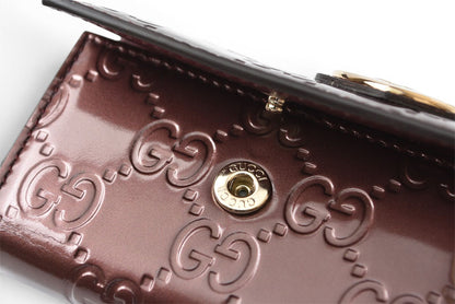 グッチ キーケース/キーホルダー GUCCI 6連 ラブリー 257217 ハートシェープ/インターロッキングG ワインレッド レディース【中古】