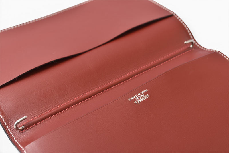 エルメス アジェンダ/手帳カバー/ダイアリー HERMES ヴィンテージ ノートブックカバー ボックスカーフ ルージュアッシュ　□D刻印【中古】