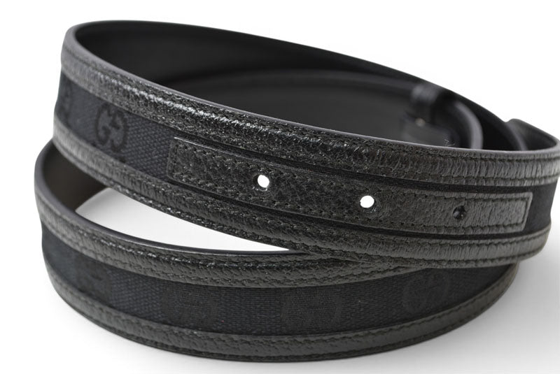 グッチ ベルト ユニセックス GUCCI GGバックル GGブラック/ブラック 114874 サイズ90 アパレル【中古】