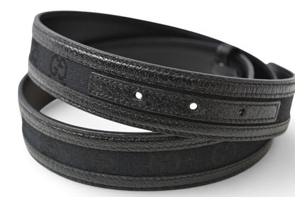 グッチ ベルト ユニセックス GUCCI GGバックル GGブラック/ブラック 114874 サイズ90 アパレル【中古】