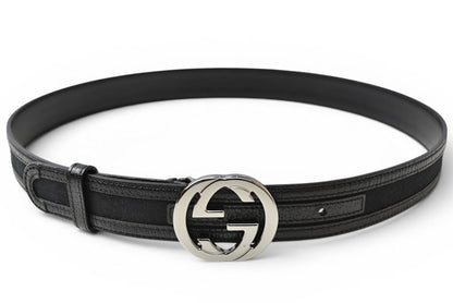 グッチ ベルト ユニセックス GUCCI GGバックル GGブラック/ブラック 114874 サイズ90 アパレル【中古】