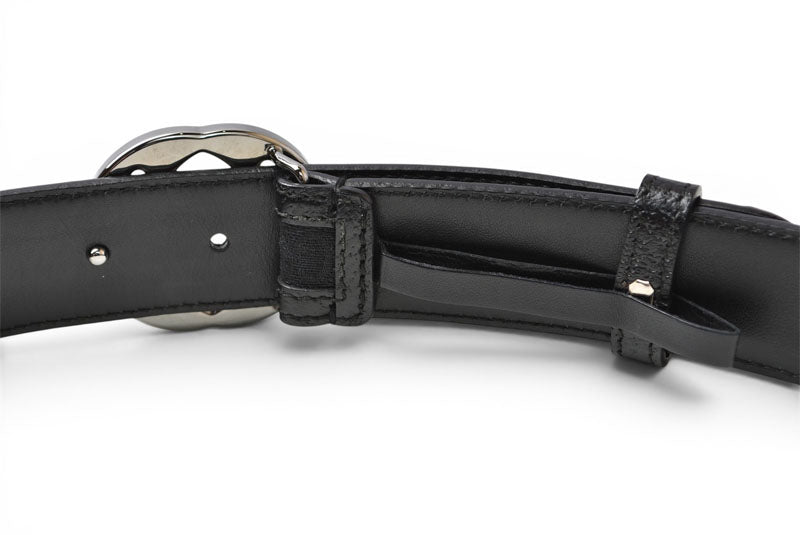 グッチ ベルト ユニセックス GUCCI GGバックル GGブラック/ブラック 114874 サイズ90 アパレル【中古】