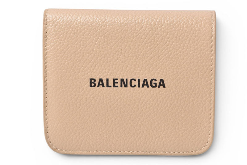 バレンシアガ 財布 BALENCIAGA ミニ財布/二つ折財布 ミニウォレット 594216 ライトベージュ【中古】