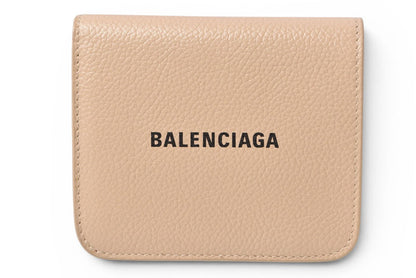 バレンシアガ 財布 BALENCIAGA ミニ財布/二つ折財布 ミニウォレット 594216 ライトベージュ【中古】