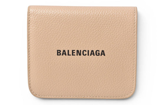 バレンシアガ 財布 BALENCIAGA ミニ財布/二つ折財布 ミニウォレット 594216 ライトベージュ【中古】