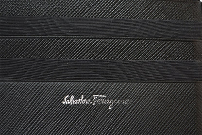 サルヴァトーレフェラガモ 財布/三つ折 Salvatore Ferragamo 折財布 ガンチーニ/ブラック【中古】